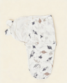 Cartoon Graphic Baby Swaddling Blanket. 