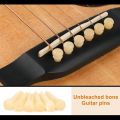 Miwayer Unbleached Bone String Nails 6pcs Bridge Pins for 6 & 12 String Acoustic Guitar Fixed Nails Reliable Replacement Parts. 