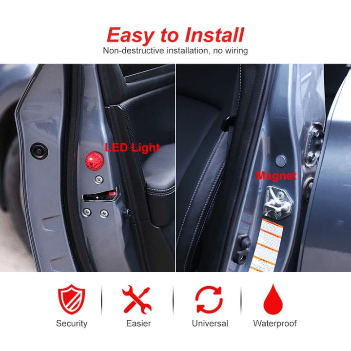 1/2/4pcs%20Universal%20LED%20Car%20Opening%20Door%20Safety%20Warning%20Anti-collision%20Lights%20Magnetic%20Sensor%20Strobe%20Flashing%20Alarm%20Lights%20-%20Image%205