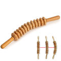 Wooden Roller Massage Stick Handheld Gear Tool 12 Wheel Rolling Tool Bendable Roller Trigger Point Made Of Pure Natural Wood.