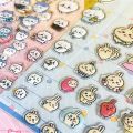 Chiikawa cartoon glue, 3D three-dimensional stickers, cute Hachiware and Usagi stickers, cartoon decorations, DIY handmade. 