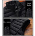 Aiwetin Men' Sleeveless Vest Jackets Winter Fashion Male Cotton-Padded Vest Coats Men Stand Collar Warm Waistcoats Clothing 5XL. 