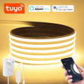 Premium Real Silicone Neon LED Light Strip 24V Tuya Smart WiFi APP Alexa Control Self-Adhesive Tape-Cuttable|Bright|Waterproof. 
