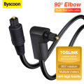 90° Elbow Digital Optical Audio Toslink Cable HIFI 5.1 SPDIF Coaxial Cable 360° Rotatable For Amplifier TV PS4/XBOX Sound Bar. 