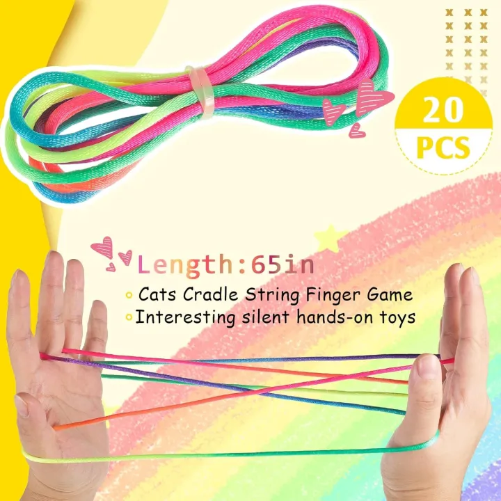 Rainbow%20Cats%20Cradle%20String%201.6M/63%20Inch%20Long%20Rainbow%20Colourful%20Finger%20Rope%20Chinese%20Finger%20String%20Games%20Toy%20for%20Kids%20-%20Image%203