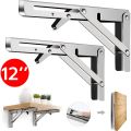 1 pair/set 100 kg weight adjustable folding metal bracket shelf Wall Mounted Display rack support steel bracket. 
