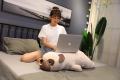 The Latest Prone Bago Dog Pillow Kawaii Stuffed Plush Toy Figurine Doll Cartoon Anime Cute Children's Birthday  Fun Doll. 