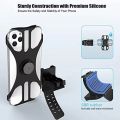 360° Removable Phone Holder Universal Phone Mount for Bicycle Motorcycle Scooter Stroller Phone Mount for 4" to 7" Smartphon.