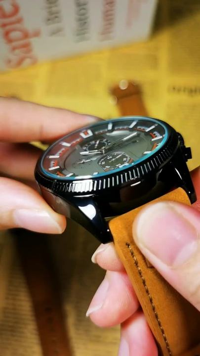 Forsining Sports Mens Watches Top Brand Luxury Calendar Brown Leather Strap Luminous Hands Fashion Automatic Mechanical Watch