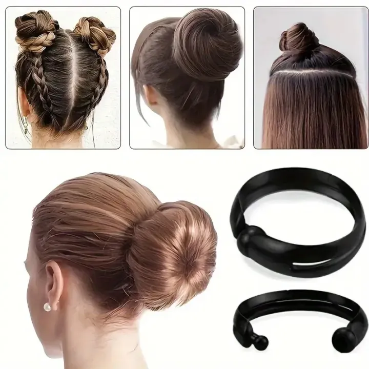 4pcs%20Magic%20Twist%20Donut%20Bun%20Clip%20DIY%20Ponytail%20Hair%20Styling%20Tools%20Black%20Mushroom%20Head%20Hair%20Reel%20for%20Bobo%20and%20Ball%20Head%20Hairstyles%20-%20Image%202