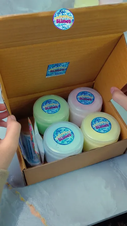 ⭐Top Selling White Scented Fluffy Slime + FREE CHARMS & Borax😍 - 0.5kg ...