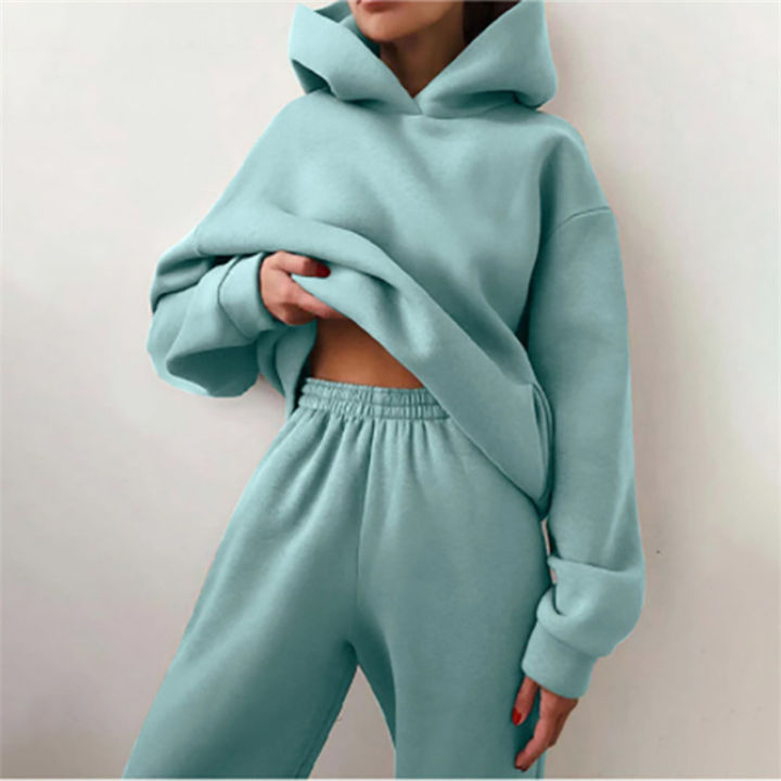 Women's%20Tracksuit%20Suit%20Autumn%20Fashion%20Warm%20Hoodie%20Sweatshirts%20Two%20Pieces%20Oversized%20Solid%20Casual%20Hoody%20Pullovers%20Long%20Pant%20Sets%20-%20Image%205