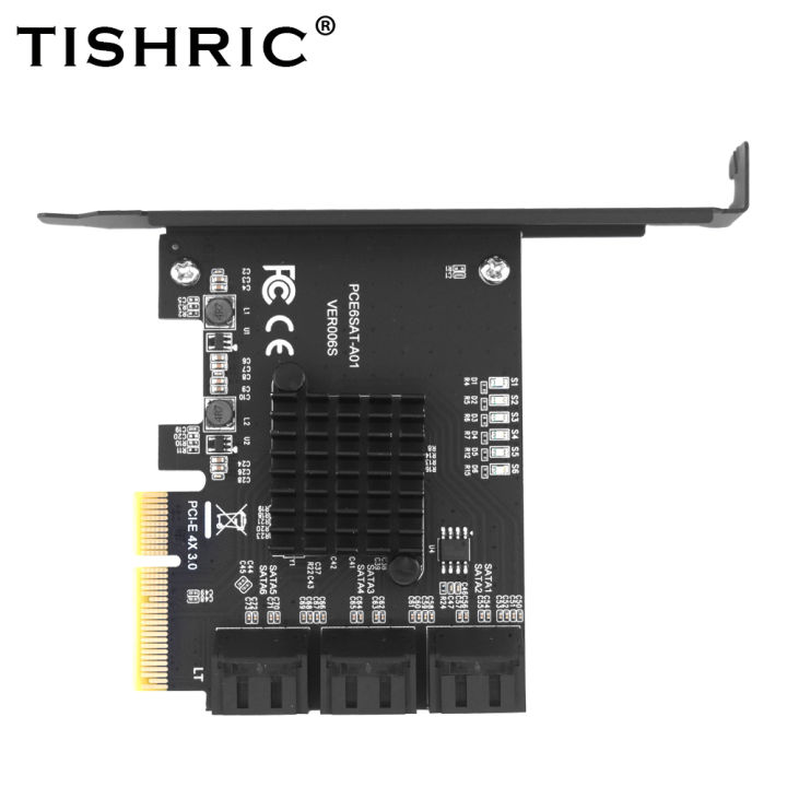 TISHRIC%20PCIE%204X%20To%206%20Ports%20SATA%203.0%206%20Gbps%20Expansion%20Card%20Pcie%20Splitter%20Controller%20PCI-Express%204x%208x%2016x%20Add%20On%20Card%20for%20HDD%20SSD%20-%20Image%207