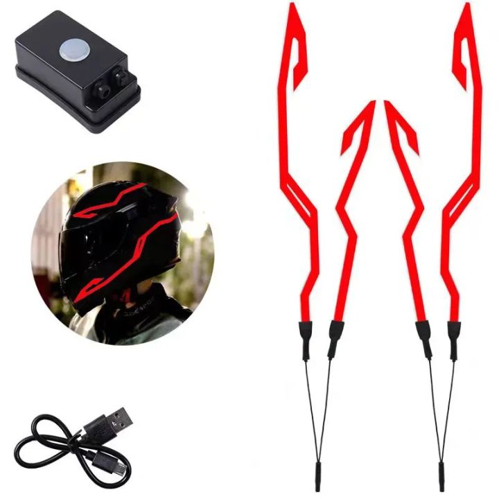 Led Cold Light Sticker Cool Waterproof LED Cold Light 4-in-1 Motorcycle Bike Helmet with EL ...