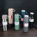 stainless steel hot & Cold thermos bottle with 3 cups. 