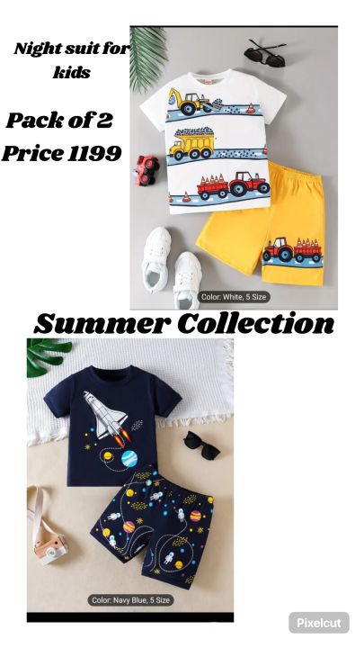 HERMAIN BANTVA pack of 2 kids sleeping dress night dress for girls