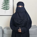 Stylish Double Layer Niqab with Sequins & Beads | Adjustable Elastic | Trendy, Comfortable, Easy-to-Wear Design for Women. 