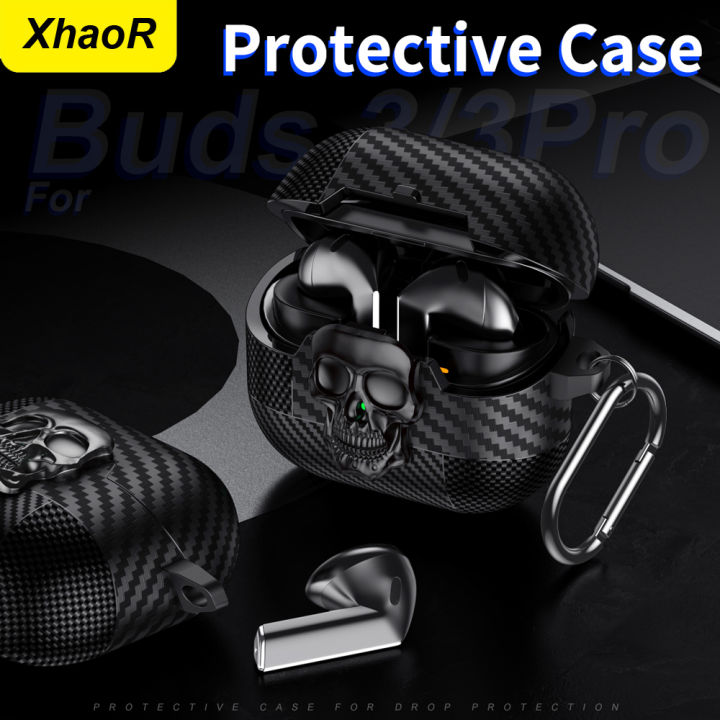 New Rotating Lock Buckle Earphone Protector Case For Buds3 / Buds 3 Pro Case Protective Sleeve Cover With Keyring