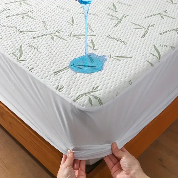 1pc%20Bamboo%20Mattress%20Protector,%20Breathable%20and%20Cooling%20Mattress%20Cover,%203D%20Air%20Fabric%20Fitted%20Bed%20Sheet%2090/140/160cm%20size%20-%20Image%202