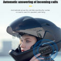 1200mAh Motorcycle Helmet Wireless Headset BT 5.0 Bluetooth Helmet Headset Voice Assistant Moto Earphone Motorbike Headphone.