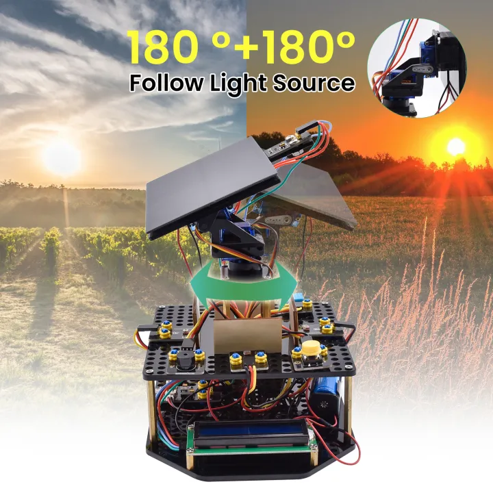 Keyestudio%20Solar%20Panel%20Tracking%20Kit%20Tracker%20System%20Electronic%20Kit%20For%20Arduino%20UNO%20Kit%20Kids%20Programming%20Toys%20W/1602%20LCD%20Display%20-%20Image%204