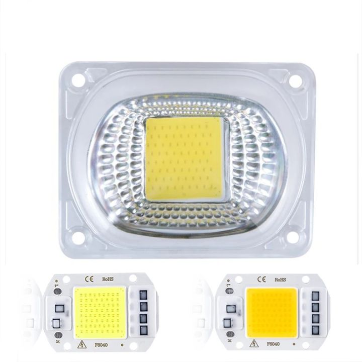 20W 30W 50W COB LED Light Matrix With Lens Reflector 110V 220V Smart IC High Power Diode Array Chip Lamp DIY Floodlight lightify