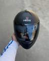 Hedz Axter - Matt Black Full Face Motorcycle Helmet. 
