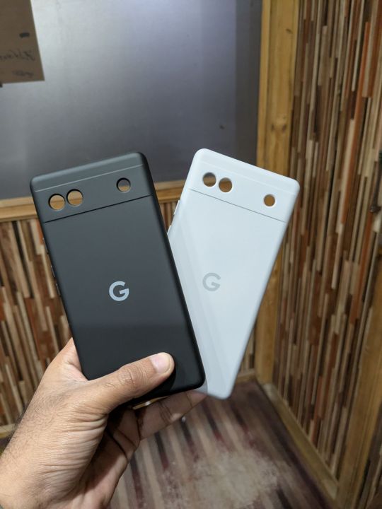 Google Pixel 6a soft Silicone Case with Google Logo Back Cover