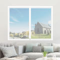 Zippered No-Drill Self-Adhesive Window Screen, Easy Mosquito and Insect Protection for Living Rooms and Bedrooms. 