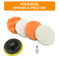 SEAMETAL 6pcs/set Car Polishing Sponge Pads Kit Foam Pad Buffer Kit Polishing Machine Wax Pads 3/4/5 Inch for Removing Scratches.