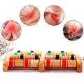 Traditional Colorful Foot Massager for Diabetic foot acupuncture Exercise Round Massage Roller Stress Relief Wooden Roller Footmassager Reflexology Foot Massage Relax. 