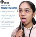 Tongue Cleaner Scraper for Oral Health Natural Silver Rustproof Use After Toothbrush for Fresh Breath Stainless Steel. 