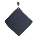 25*25CM Golf Towel Club Square Towel Easy To Pull Rope Hook Double-Sided Microfiber With Golf Brush. 