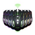 T-WOLF Q13 Rechargeable Wireless Mouse Silent Ergonomic Gaming mice 6 Keys RGB Backlight 2400 DPI for Laptop Computer Pro Gamer. 
