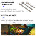 Widesea Camping Titanium Spork  Spoon Outdoor Lightweight Fork Tableware Portable Picnic Hiking Travelling Ultralight Dinnerware. 