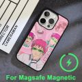 The Disastrous Life of Saiki K Saiki Kusuo Phone Case For iPhone 15 14 13 12 11 Pro Max Plus Magsafe Black Soft Cover. 