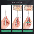 16CM Professional High Precision Stainless Steel Jewelry Tweezers Sandblasting DIY Diamond Gem Jewelry Jeweler's Slotted Buckle. 