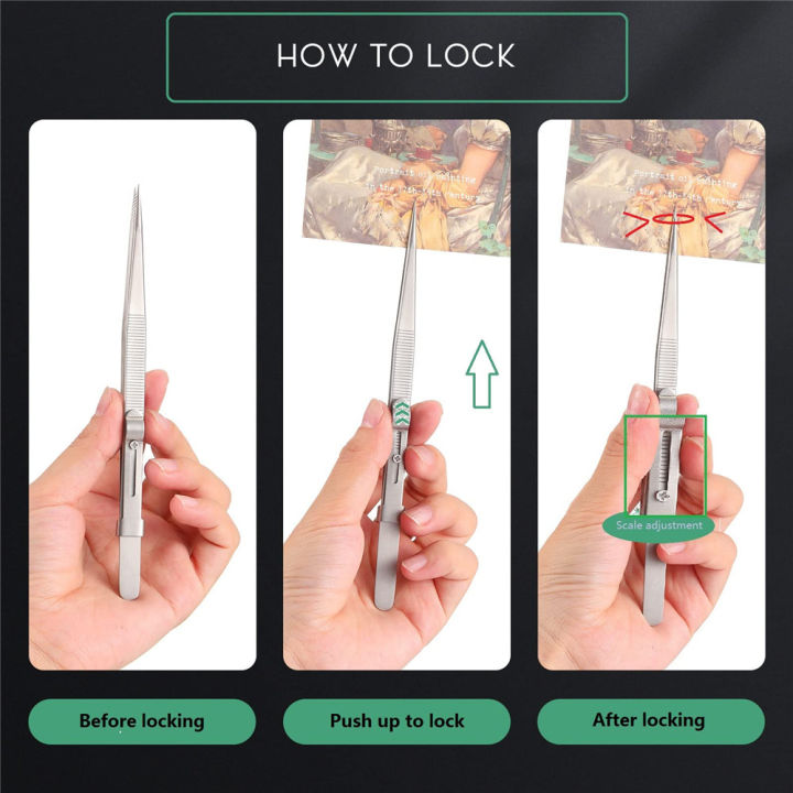 16CM%20Professional%20High%20Precision%20Stainless%20Steel%20Jewelry%20Tweezers%20Sandblasting%20DIY%20Diamond%20Gem%20Jewelry%20Jeweler's%20Slotted%20Buckle%20-%20Image%206