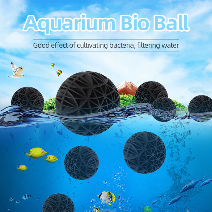 100pcs 18mm Biological Bio Balls Aquarium Fish Nano Tank Wet/Dry ...