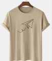 Paper Plane of Liberty Print Crew Neck Short Sleeve T-Shirts. 