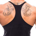 POWERHOUSE GYM Print Stringer Tank Tops for Men Cotton Athletic Y-Back Vest Gym Workout Bodybuilding Sleeveless T-Shirts Tees.