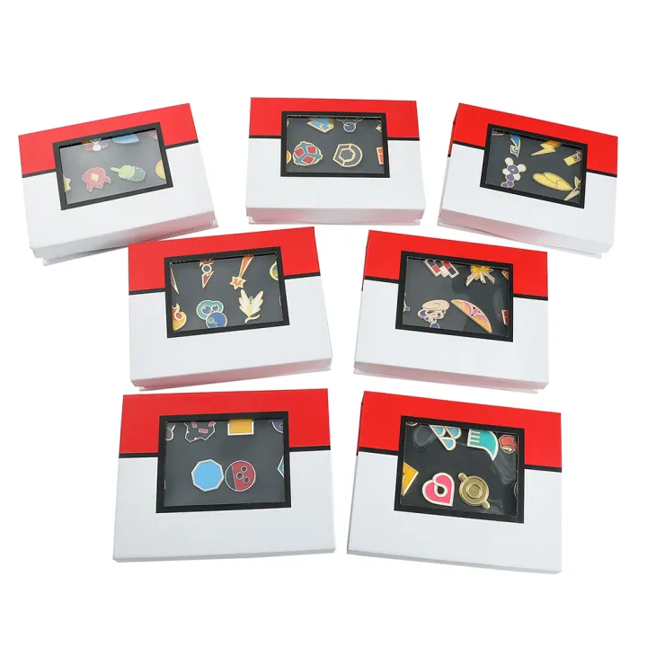 Pokemon%20Gym%20Badges%20Kanto%20Johto%20Hoenn%20Sinnoh%20Unova%20Kalos%20League%20Region%20Orange%20Islands%20Pins%20Brooches%20Box%20Set%20Pocket%20Monster%20-%20Image%203