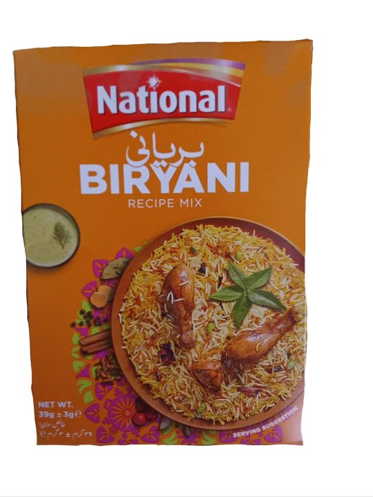 narional biryani recipe mix 39g+3ge 1box