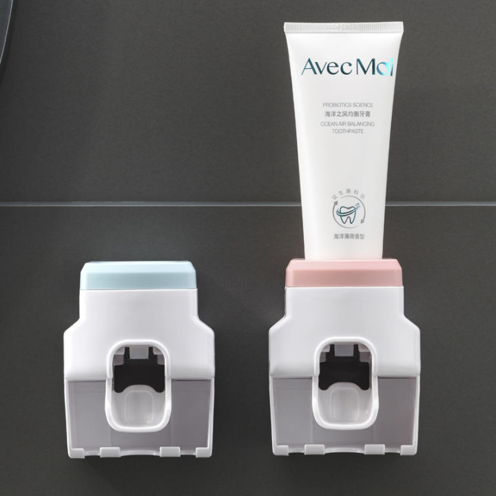 1pc%20Automatic%20Toothpaste%20Dispenser%20Creative%20Wall%20Mount%20and%20Small%20Toothbrush%20Holder%20Squeezer%20for%20Family%20Shower%20Bathroom%20-%20Image%204