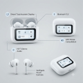 ANC Earbuds | Bluetooth Headphones | Wireless Bluetooth Earphones | In-Ear Earbuds | HiFi Stereo Earbuds | Touch Control Earbuds. 