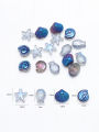 20 Pcs Mixed Shape Starfish /Snail /Shell/ Small Fish Crystal Glass Loose Beads DIY Making Earing Necklace Jewelry Accessories. 
