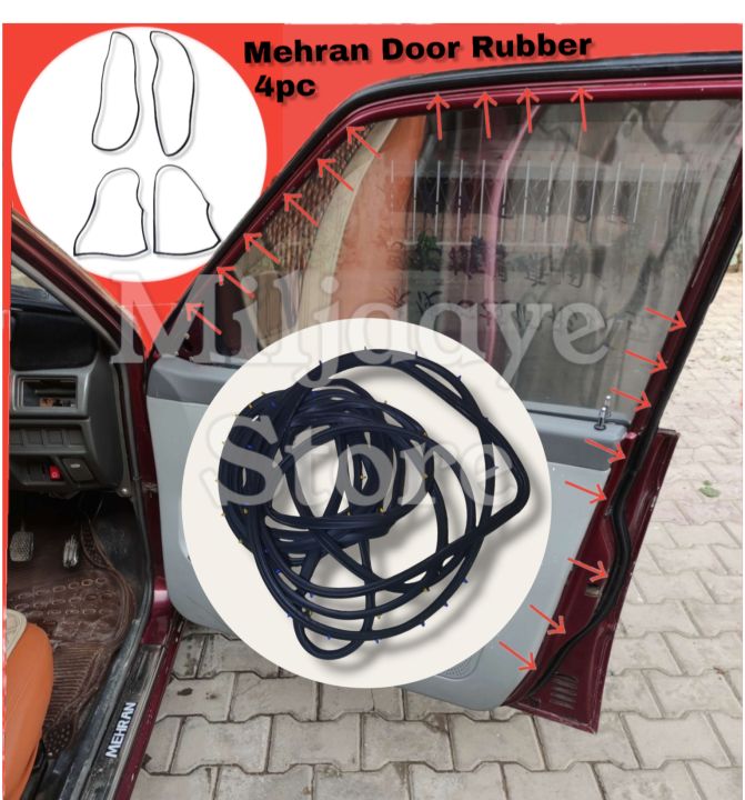 Suzuki Mehran Car Door Rubber (Door Sealing) (Gate Rubber) 4pcs Full Set