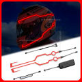 Warning Lights Motorcycle Helmet LED Night Riding Helmet Motor Cold Light Strip EL Waterproof Sticker 4 Flashing Accessories. 