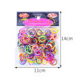 300pcs Colorful Rubber Band Bag for Children's Puzzle DIY Toys Rainbow Ring Bracelet Woven Toys, Hair Bands. 