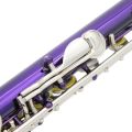 SLADE 16 Holes C Tone Flute With E Key Purple Professional Woodwind Instrument Closed Key Cupronickel Tube Flute Beginner Kit.